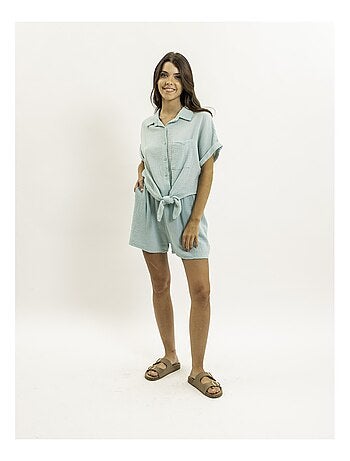Short fluido de gasa de algodón XELIA