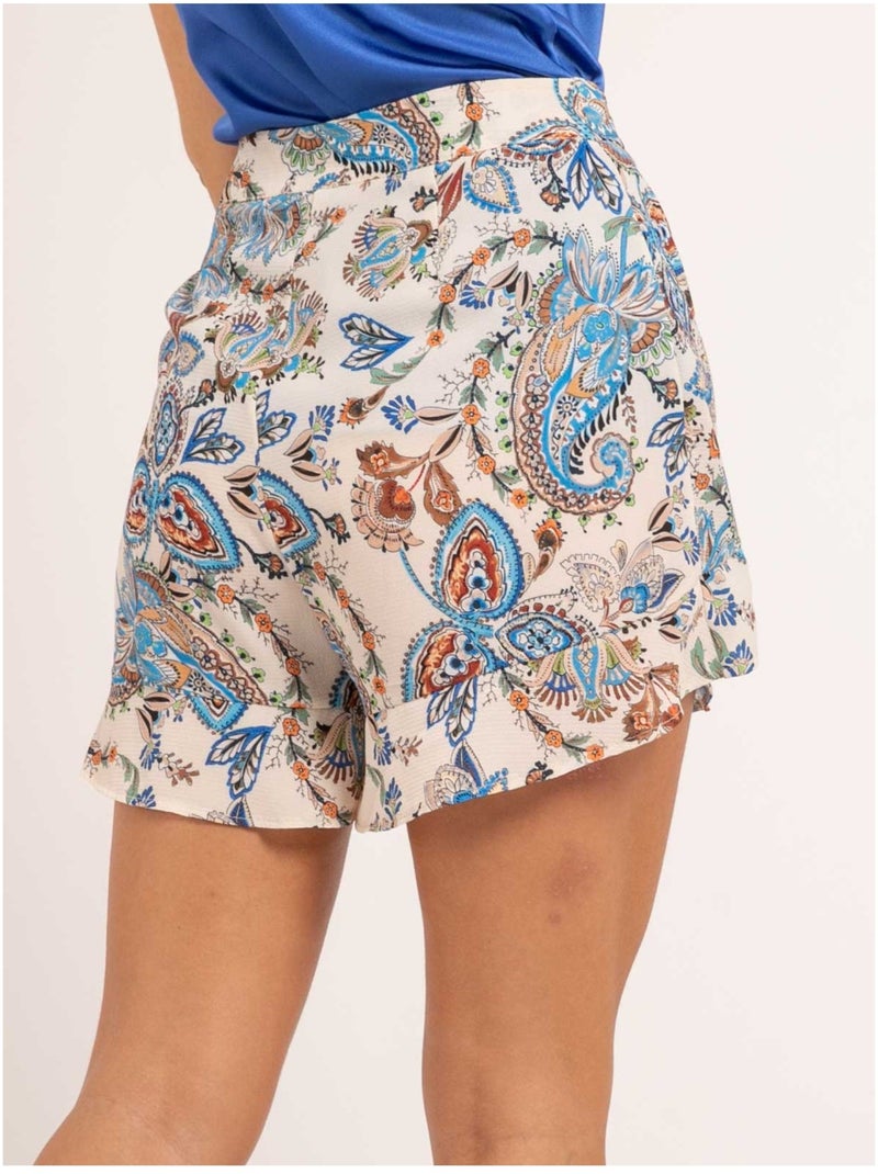 Short fluido estampado XADO Azul - Kiabi
