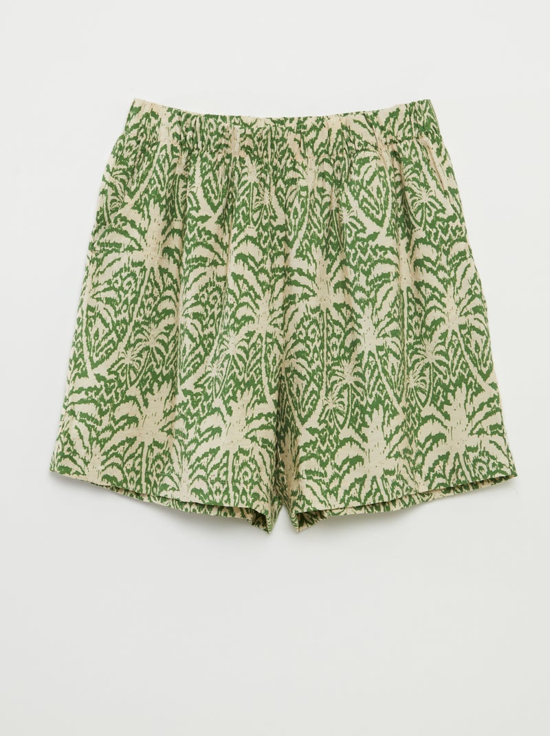 Short ligero con estampado 'JDY' VERDE - Kiabi