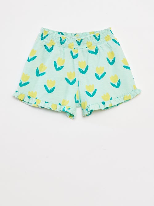Short ligero con estampado y volante - Kiabi