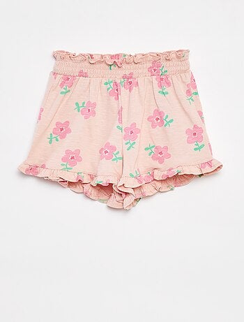 Short ligero con estampado y volante