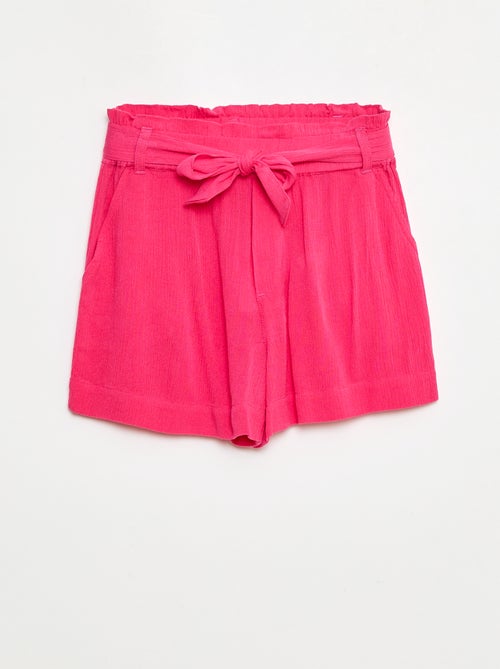 Short ligero con lazo liso - Kiabi