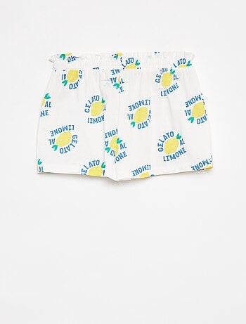 Short ligero con motivo y lazo de fantasía