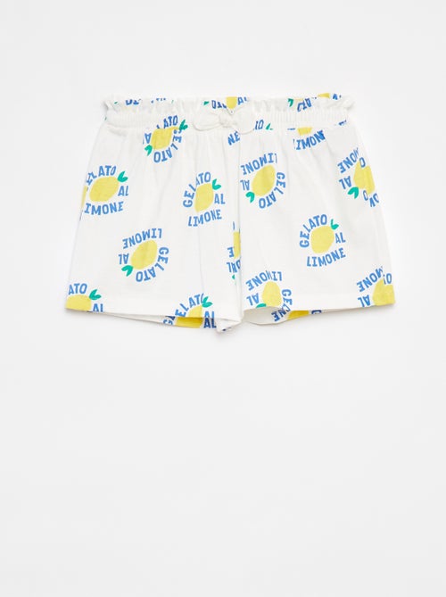 Short ligero con motivo y lazo de fantasía - Kiabi