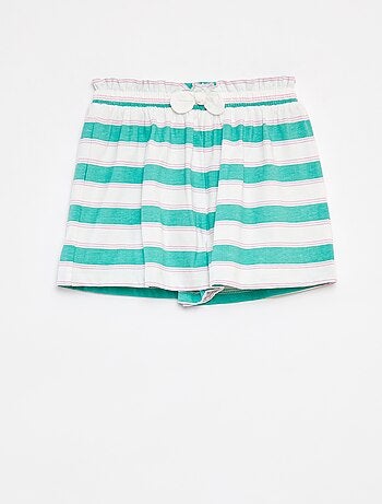 Short ligero con motivo y lazo de fantasía
