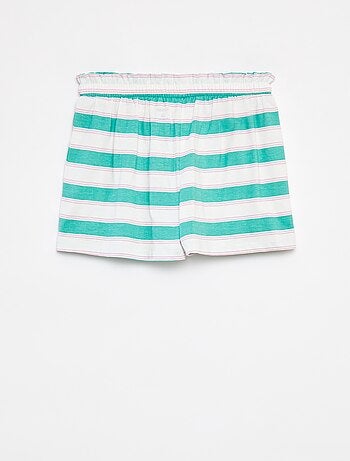 Short ligero con motivo y lazo de fantasía