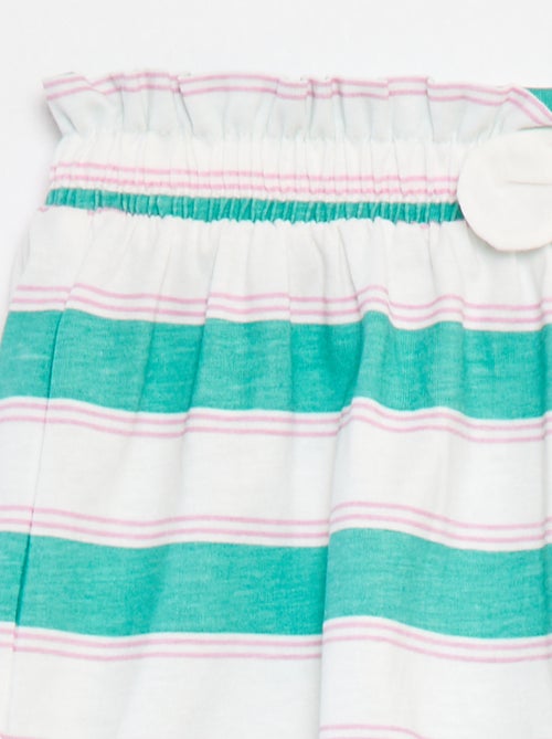 Short ligero con motivo y lazo de fantasía - Kiabi