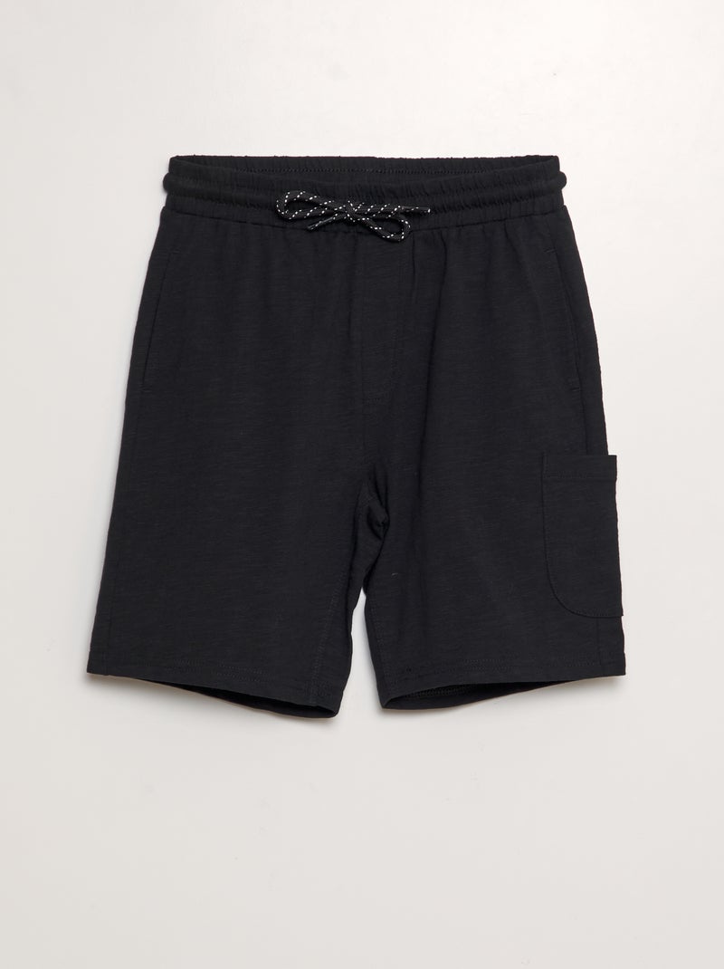 Short ligero jaspeado negro - Kiabi
