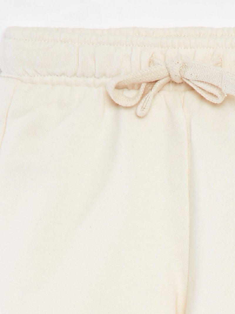 Short liso con cintura elástica BEIGE - Kiabi
