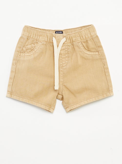 Short liso con cordones ajustables - Kiabi