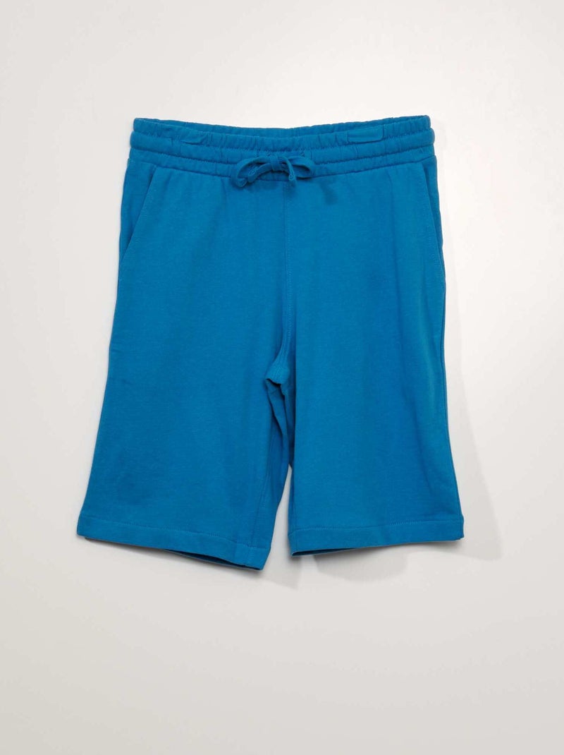 Short liso de chándal azul - Kiabi