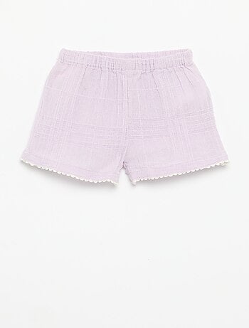 Short liso de dobby