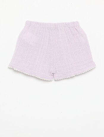 Short liso de dobby