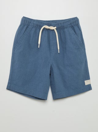 Short liso de lino