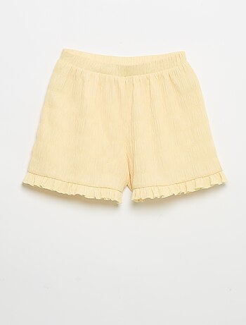 Short liso de punto gofrado