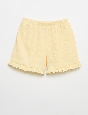Short liso de punto gofrado