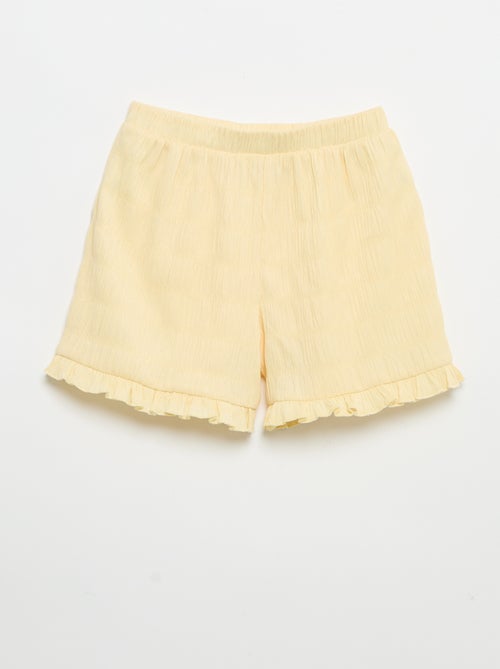 Short liso de punto gofrado - Kiabi Short liso de punto gofrado - Kiabi