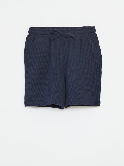 Short liso de punto gofrado - Kiabi