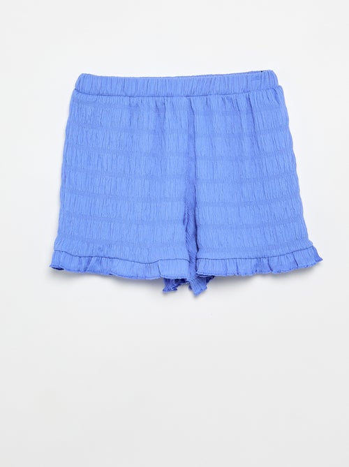 Short liso de punto gofrado - Kiabi