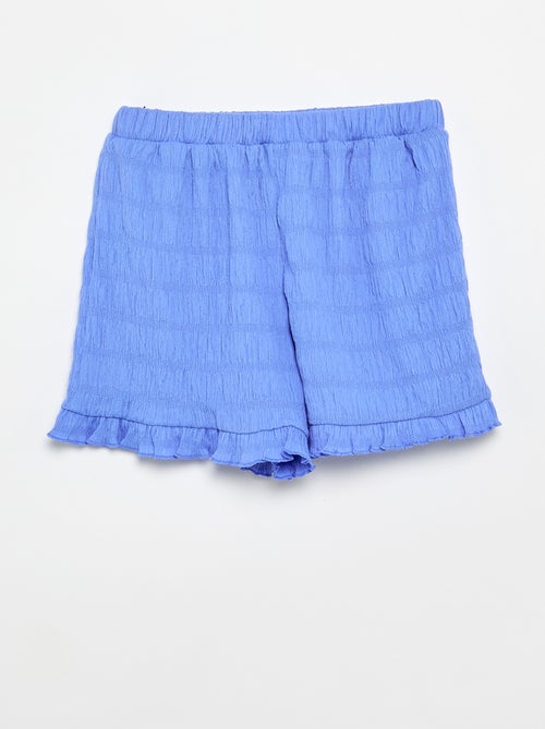 Short liso de punto gofrado - Kiabi