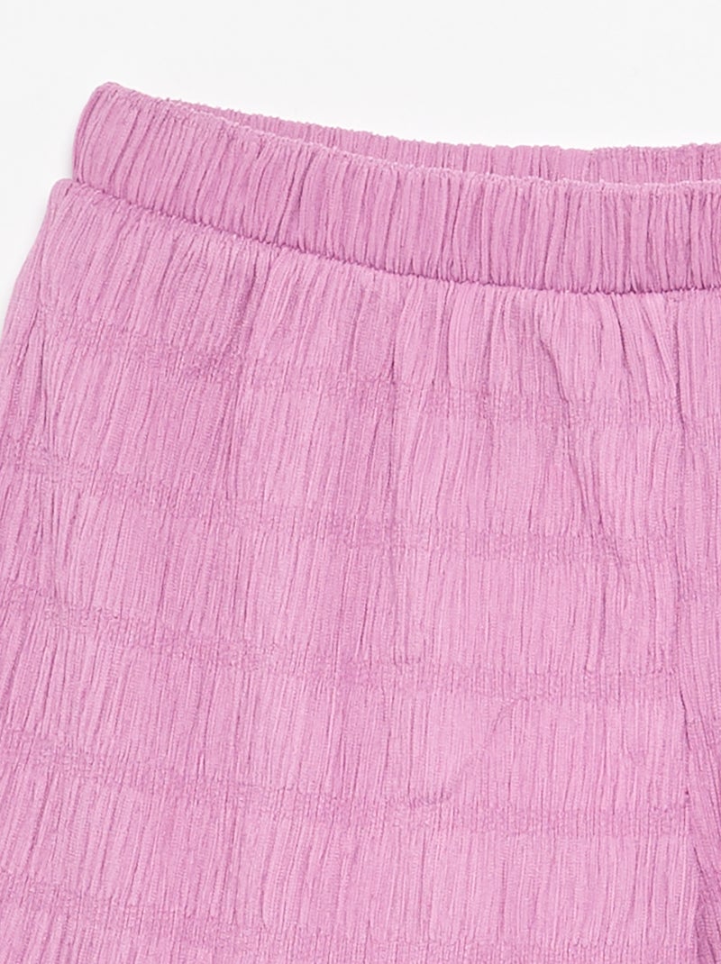 Short liso de punto gofrado Purpura - Kiabi