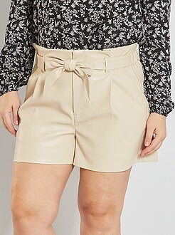 Shorts y pantalones cortos de tallas para mujer - beige - Kiabi
