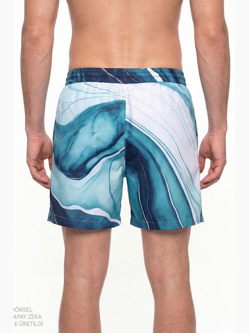 Short marble de hombre penti Azul ultramar - Kiabi