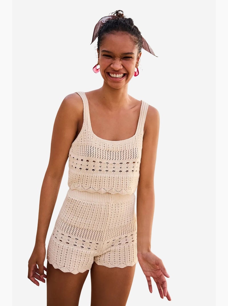 Short mini colette con detalle bordado penti Arena - Kiabi