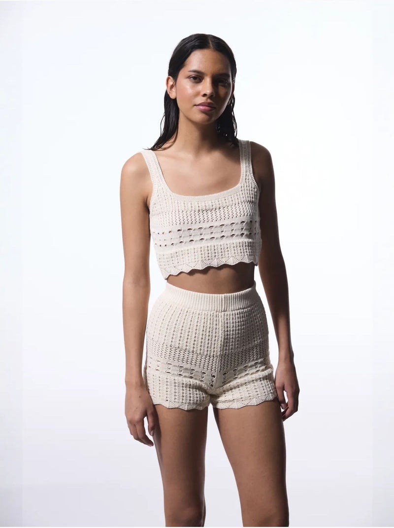 Short mini colette con detalle bordado penti Arena - Kiabi