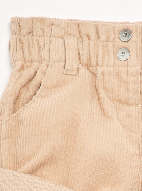 Short paperbag de pana - Kiabi Short paperbag de pana - Kiabi