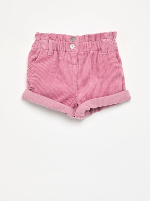 Short paperbag de pana - Kiabi