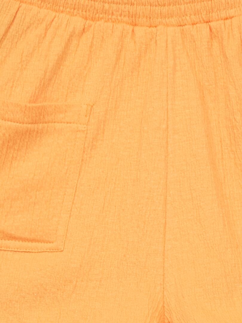 Short paperbag naranja albaricoque - Kiabi