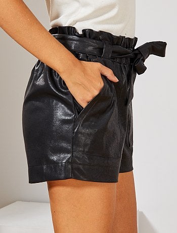 Short 'paperbag' sintético - Kiabi