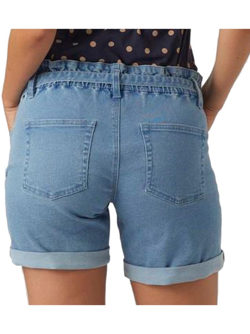 Short premamá con cinturón mamalicious Azul - Kiabi