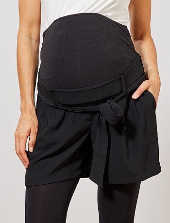 Premamá - Short premamá vaporoso con cinturón - Kiabi