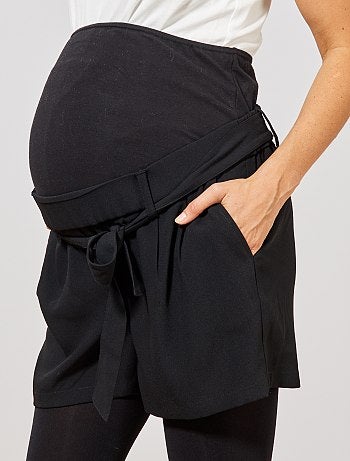 Premamá - Short premamá vaporoso con cinturón - Kiabi