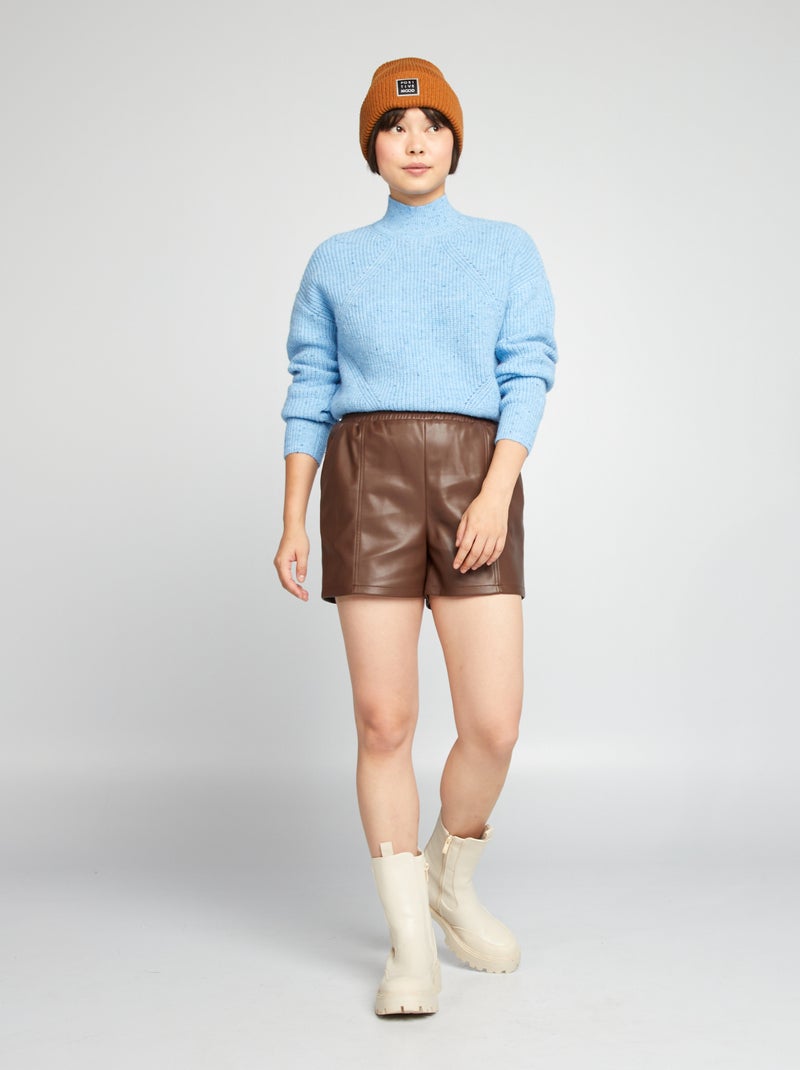 Short sintético MARRON - Kiabi