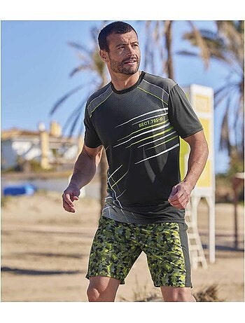 Short sport de microfibra estampado