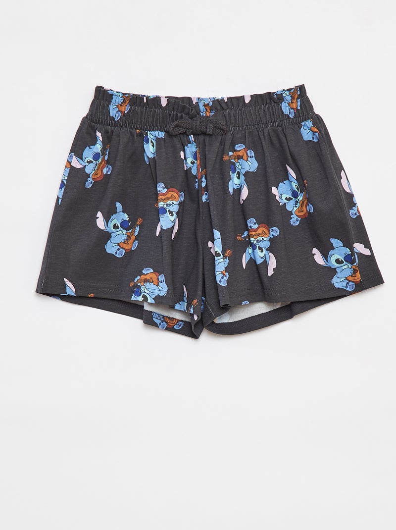 Short 'Stitch' Negro - Kiabi