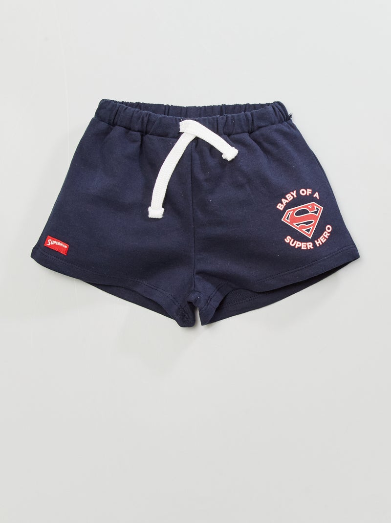 Short 'Superman' de felpa azul - Kiabi