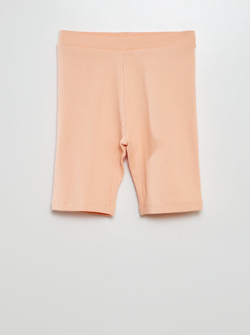 Short tipo ciclista de canalé NARANJA - Kiabi