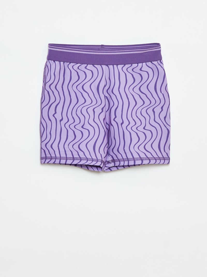 Short tipo ciclista de deporte Purpura - Kiabi