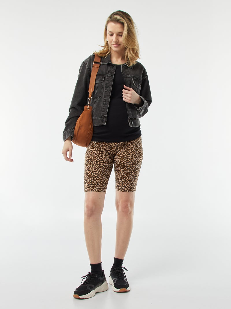 Short tipo ciclista premamá BEIGE - Kiabi