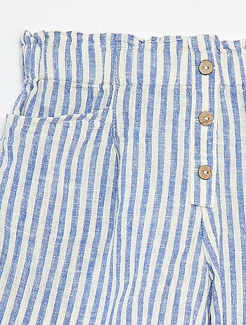 Short vaporoso de rayas