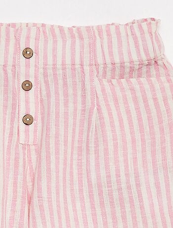 Short vaporoso de rayas