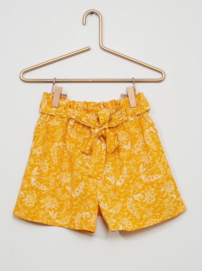 Short vaporoso estampado AMARILLO - Kiabi