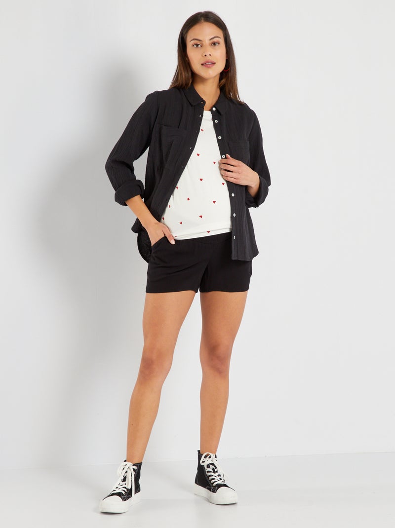Short vaporoso premamá Negro - Kiabi