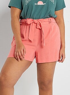 Shorts y pantalones cortos de tallas grandes para mujer - rosa - Kiabi