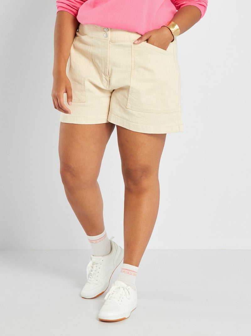 Short vaquero - 2 bolsillos BEIGE - Kiabi