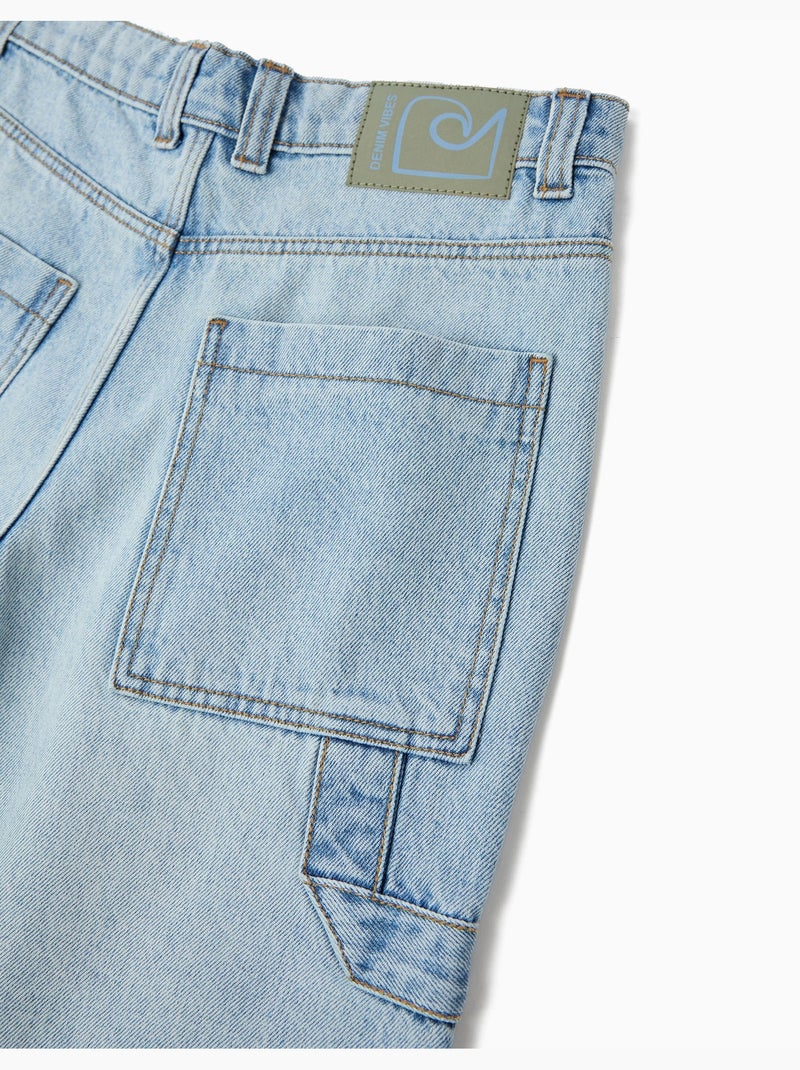 Short vaquero amplio, MO Fashion Azul - Kiabi